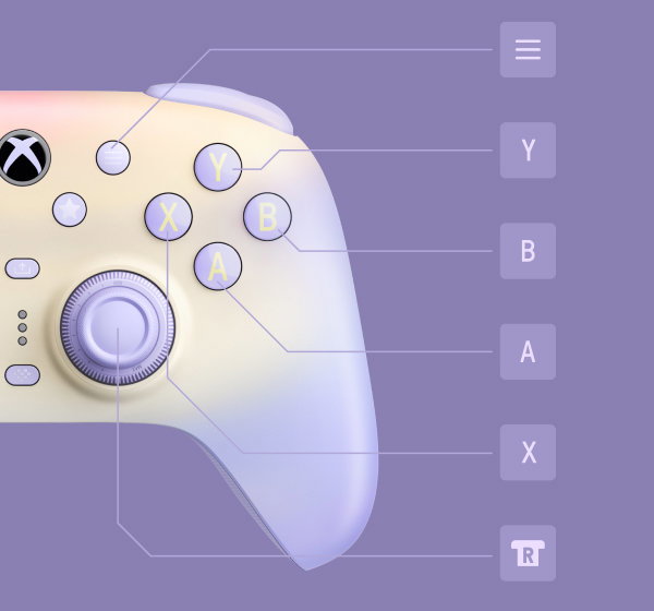 Gamepad 8BitDo Ultimate 3 Wireless Controller - Lavender Dusk - Xbox / PC