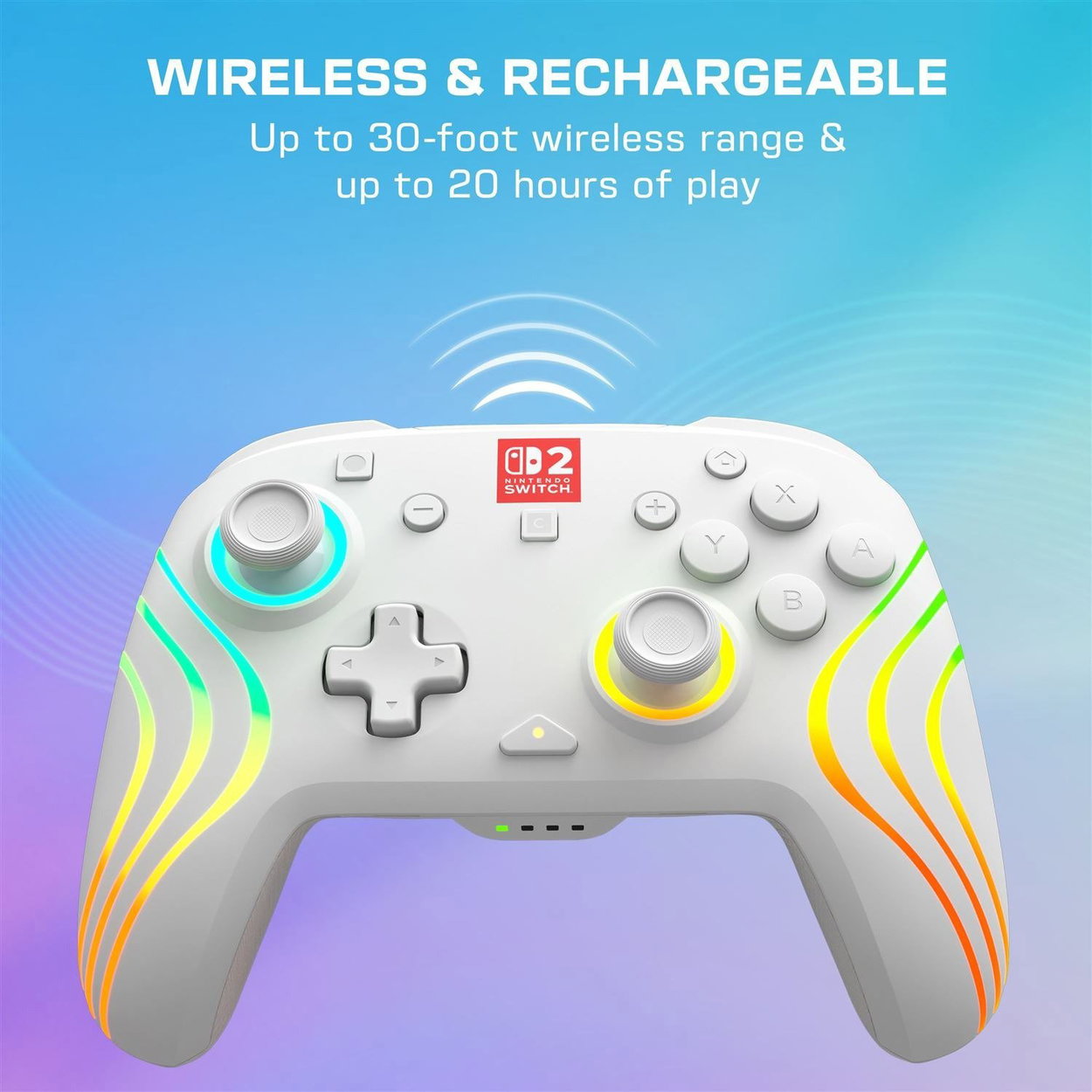 Gamepad Turtle Beach Afterglow Wave Wireless Nintendo Switch 2 - White