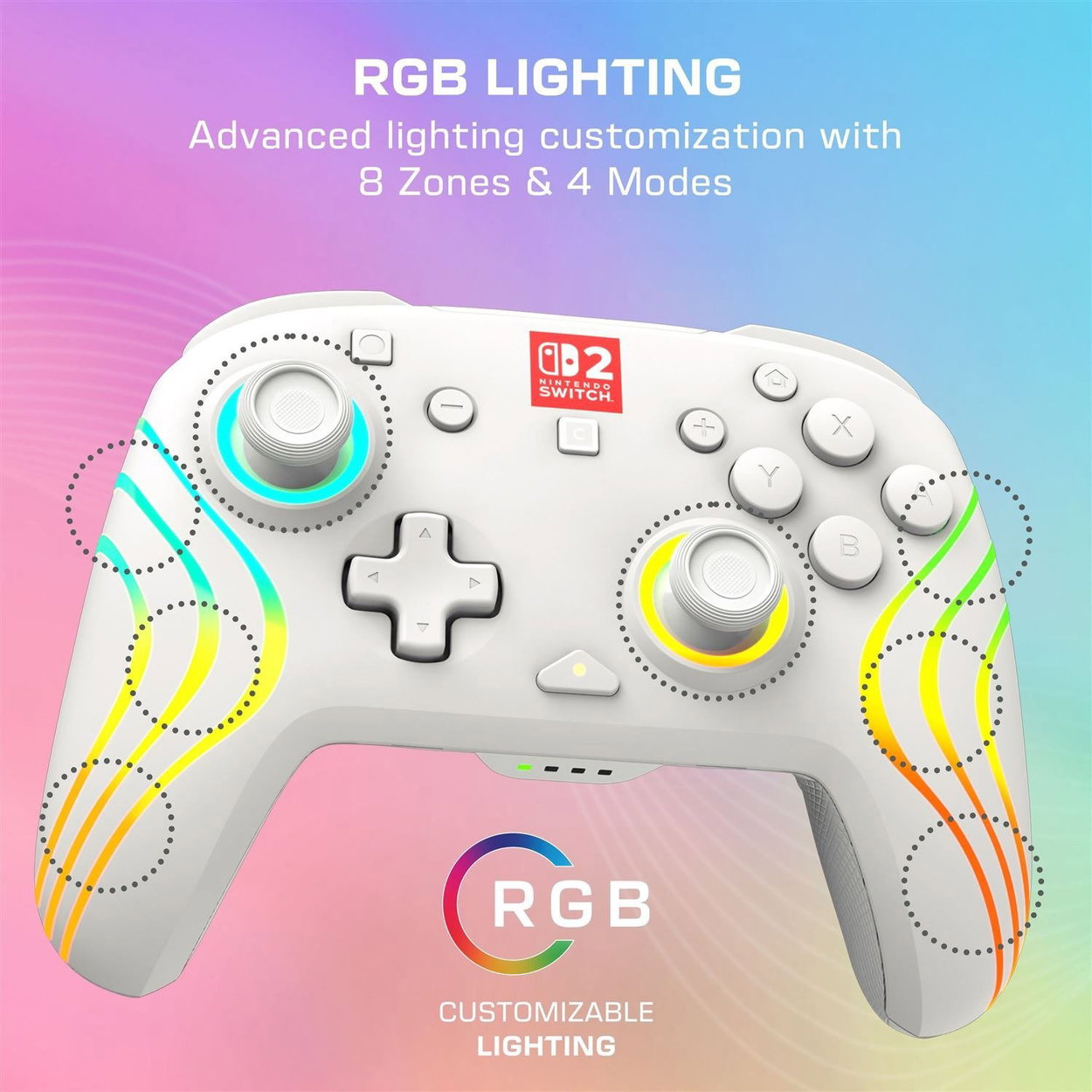 Gamepad Turtle Beach Afterglow Wave Wireless Nintendo Switch 2 - White