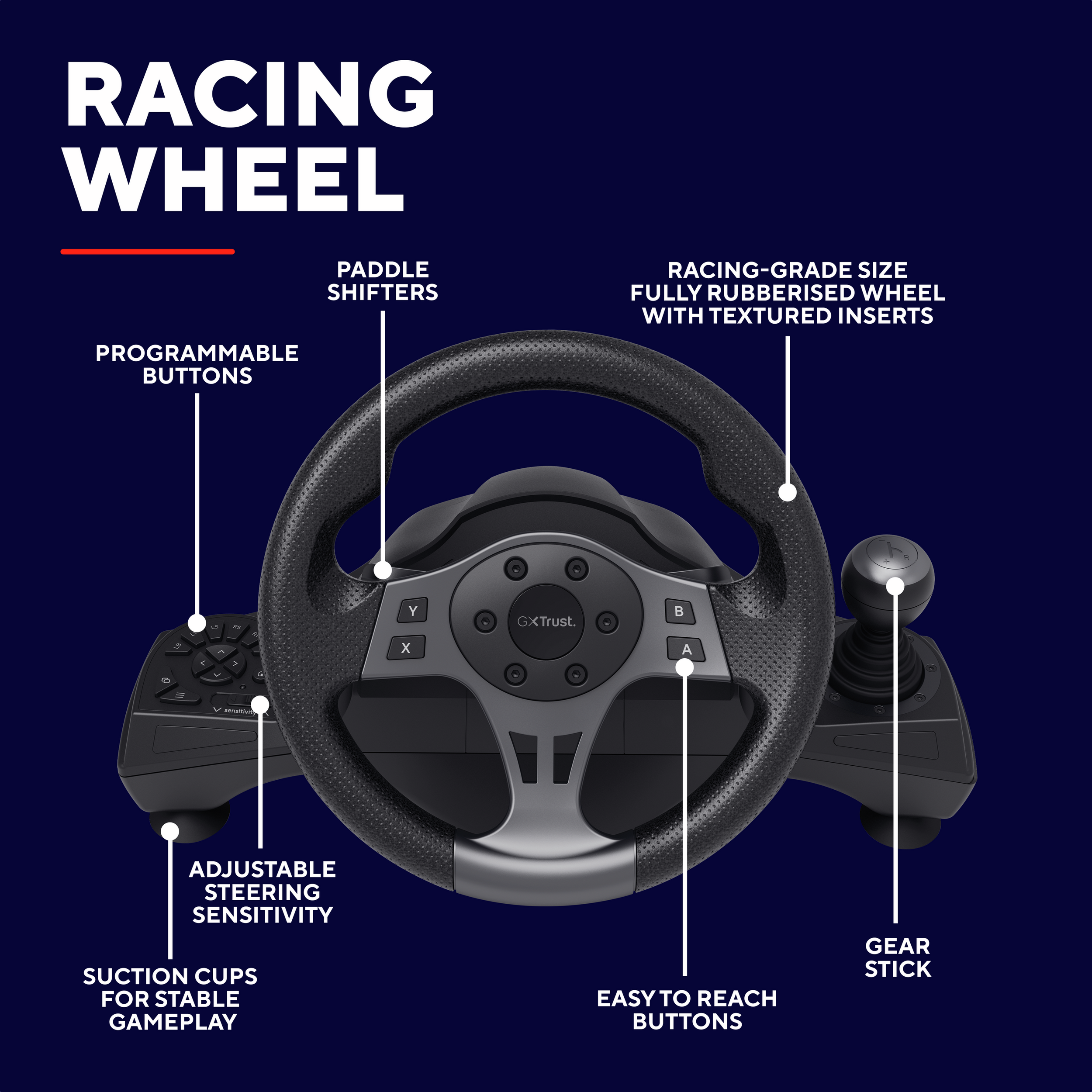 Volant TRUST GXT289 Movi Racing Wheel