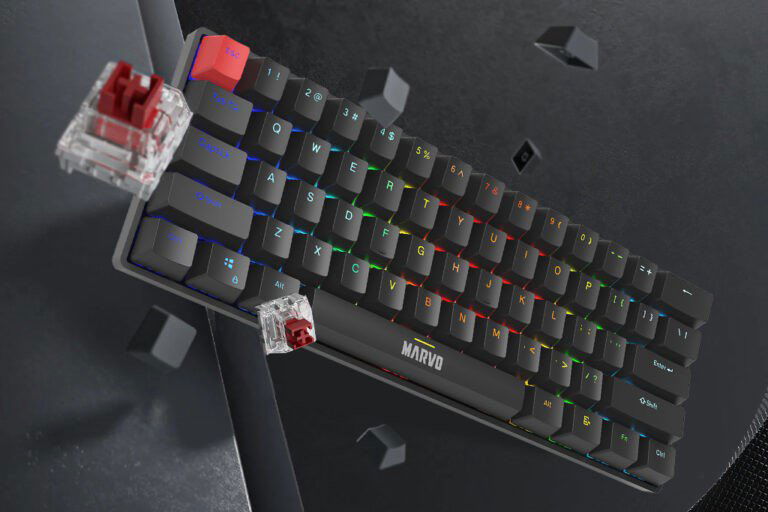 Klávesnice Marvo Saber 61 Black Mechanical Wired Keyboard - EN