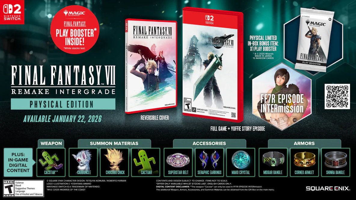 Final Fantasy VII: Remake Intergrade Day One Edition Nintendo Switch 2
