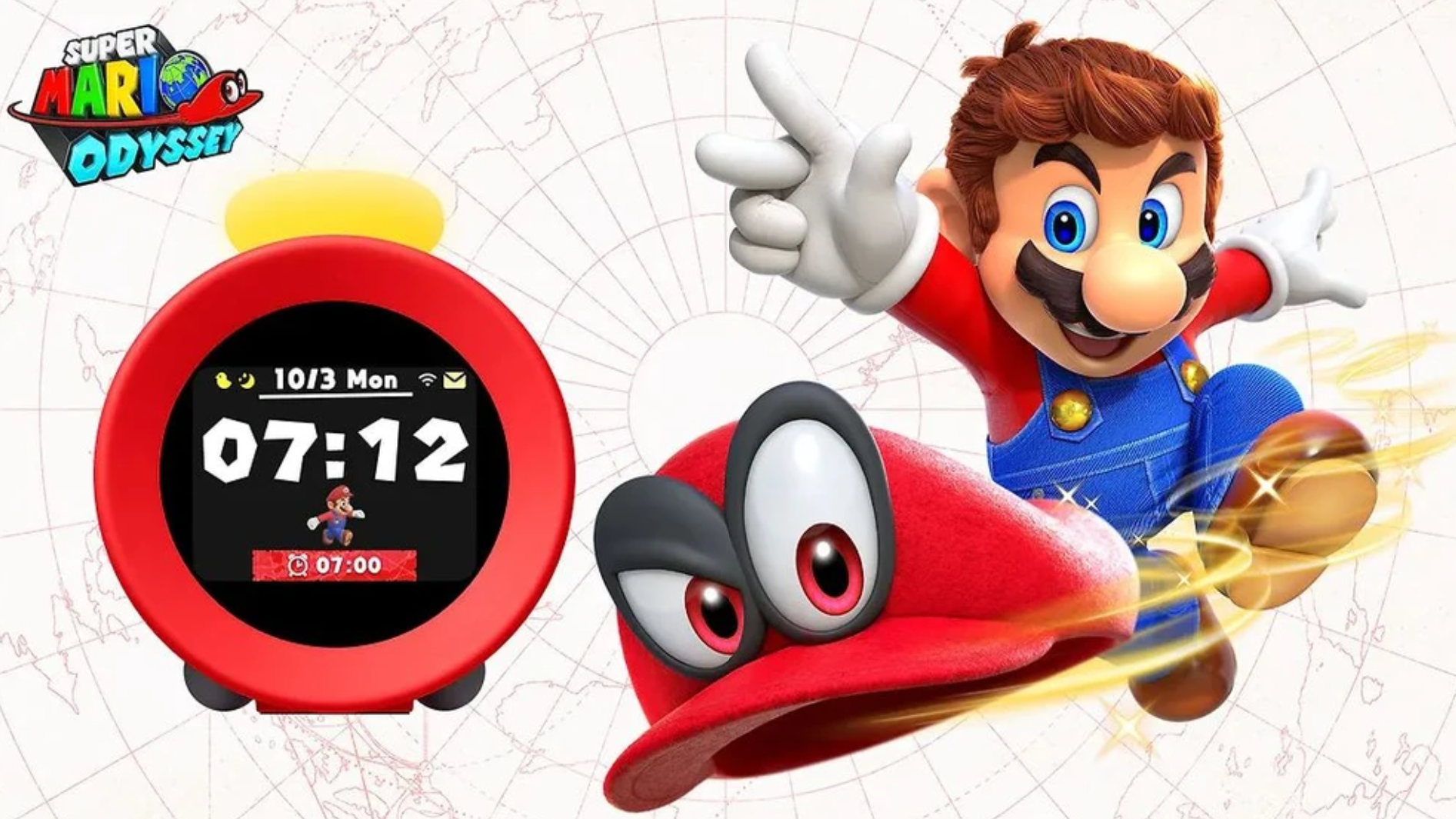 Budík Nintendo Sound Clock Alarmo - hodiny s budíkem