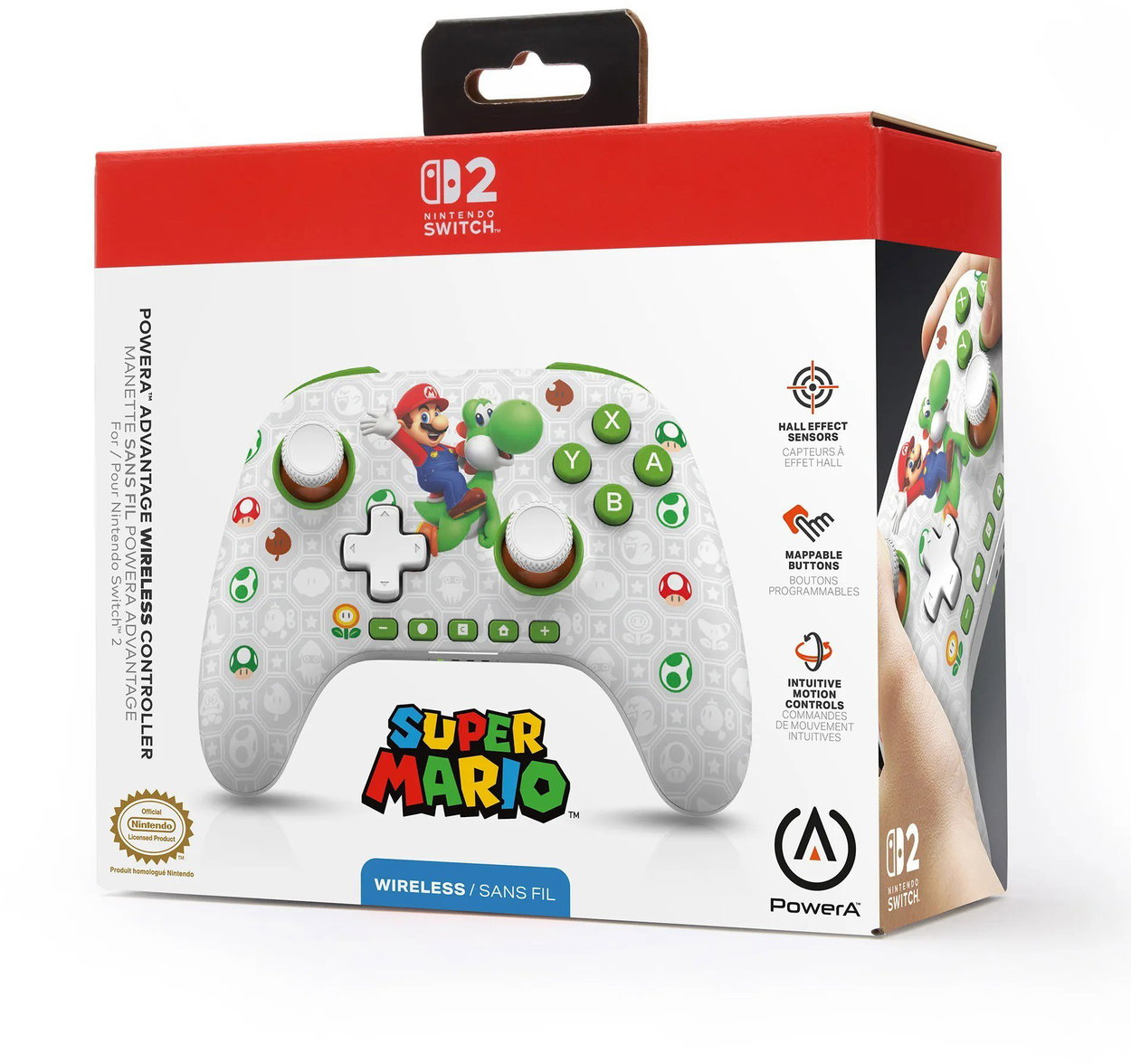 Gamepad PowerA Advantage Wireless Controller for Nintendo Switch 2 - Mario and Yoshi