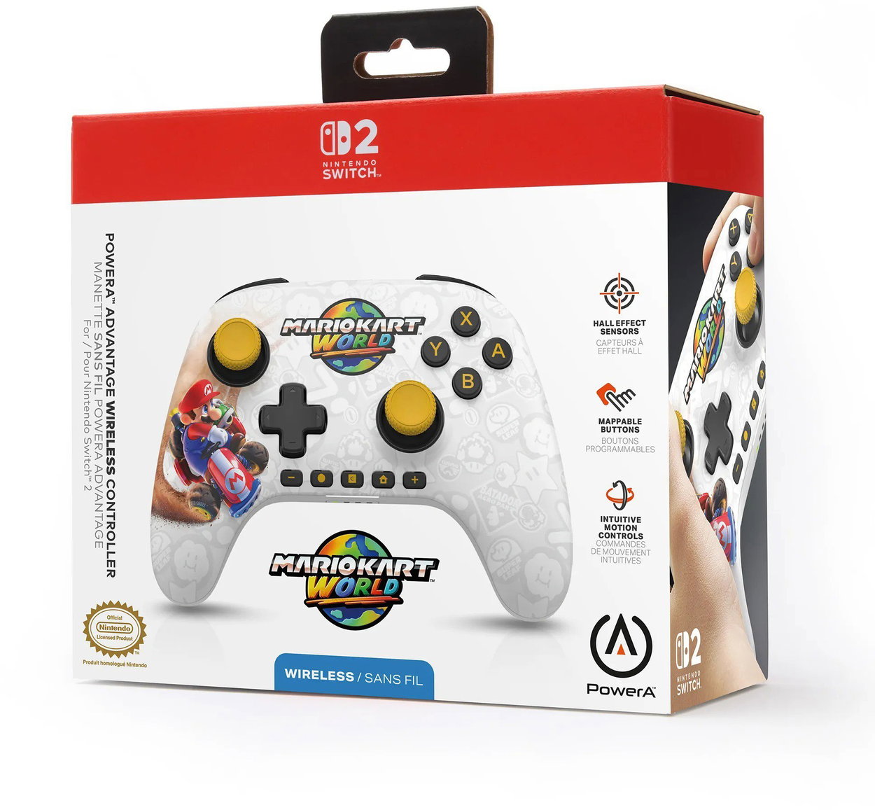 Gamepad PowerA Advantage Wireless Controller for Nintendo Switch 2 - Mario Kart World