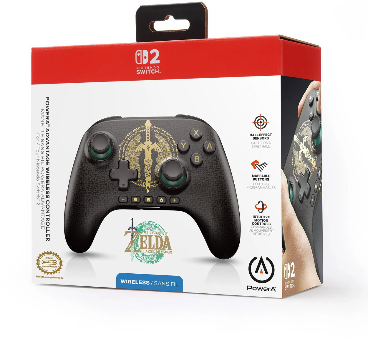 Gamepad PowerA Advantage Wireless Controller for Nintendo Switch 2 - Zelda: Decayed Master Sword