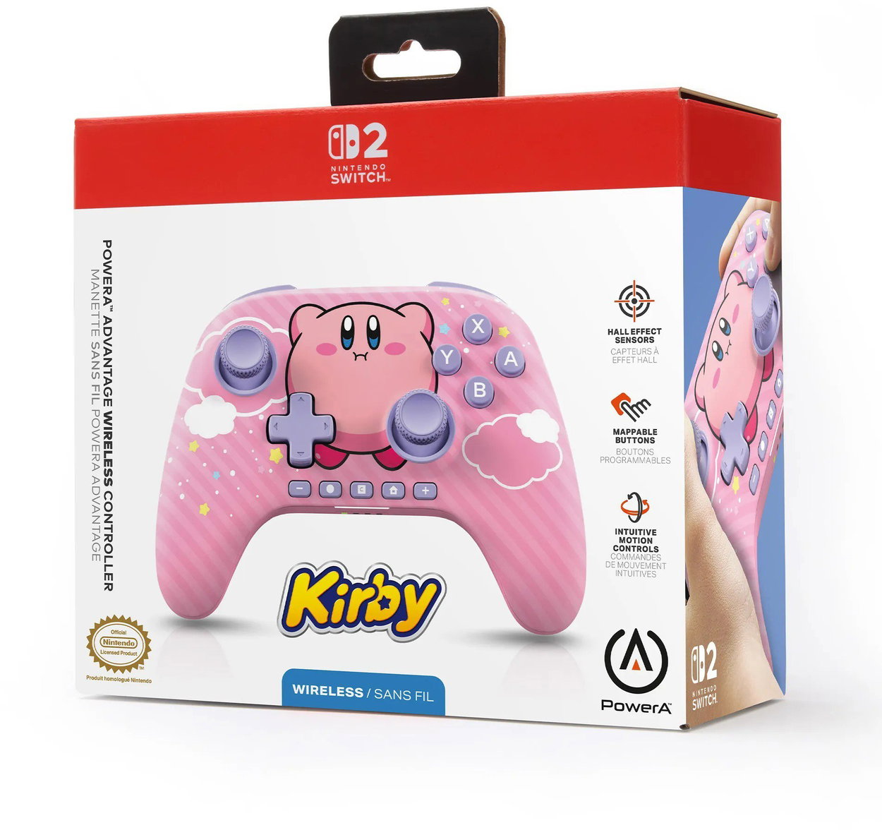 Gamepad PowerA Advantage Wireless Controller for Nintendo Switch 2 - Kirby Puff