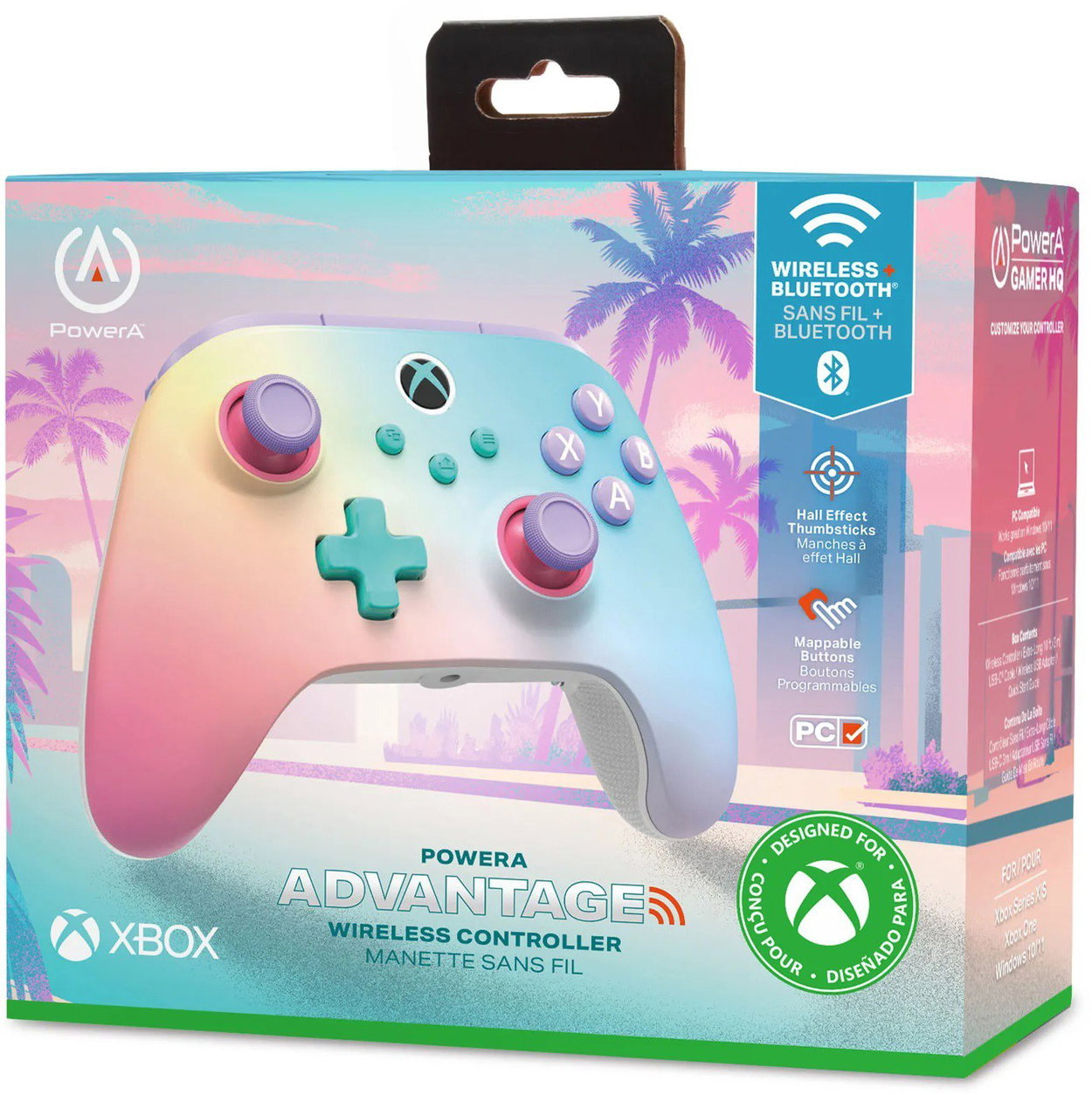 Gamepad PowerA Advantage Wireless Controller for Xbox Series X|S - Beach Vibes
