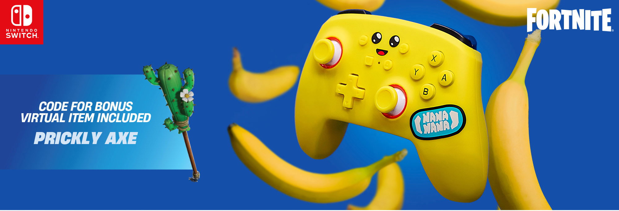 Gamepad PowerA Enhanced Wireless Controller - Fortnite Peely - Nintendo Switch