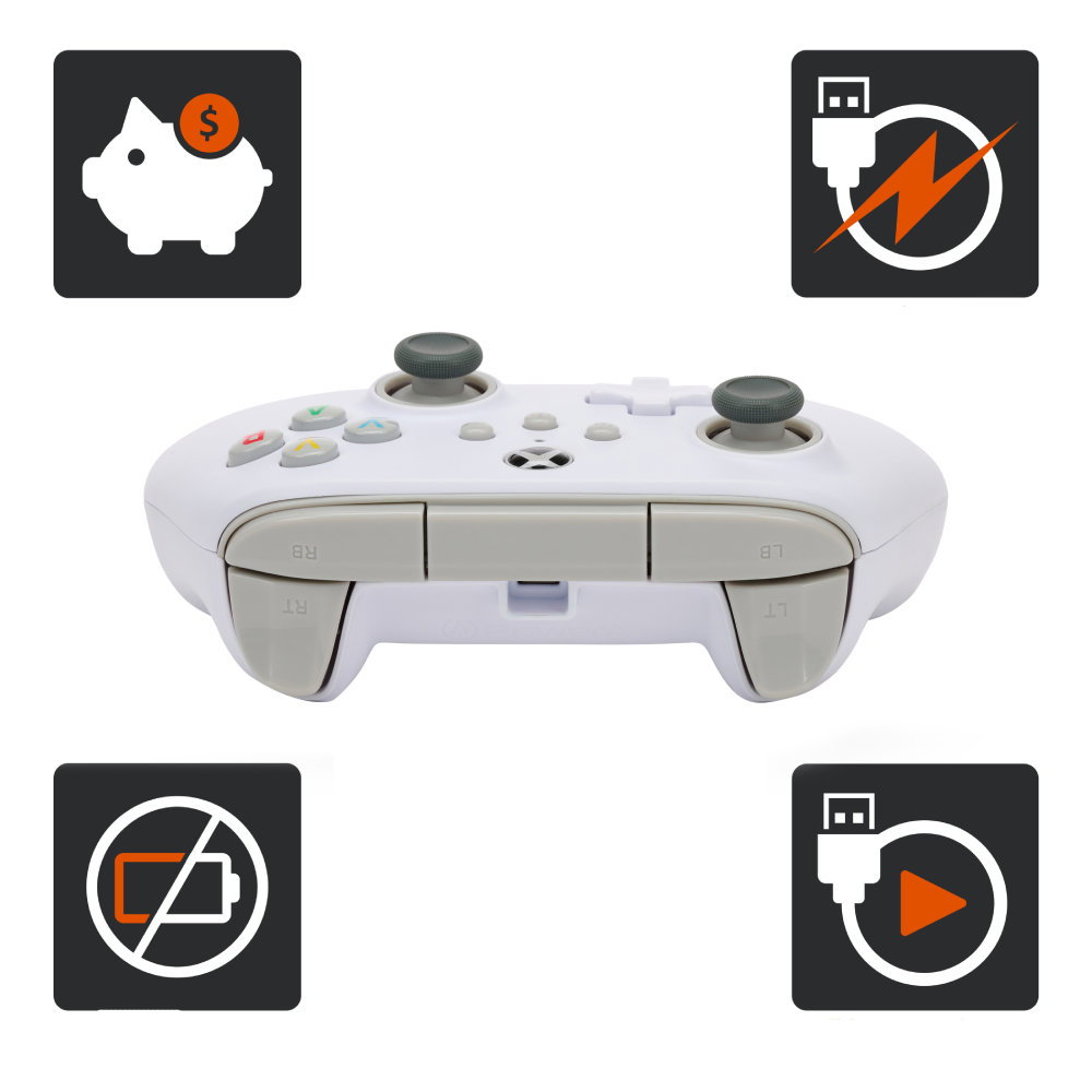 Gamepad PowerA Wired Controller for Xbox Series X|S - White