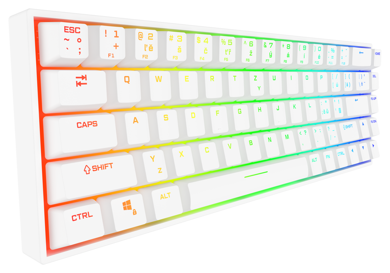 Rapture CHARLIE V2, Gateron G Pro 3.0 Red, bílá - CZ/SK RPT-GK65GRD03W ...