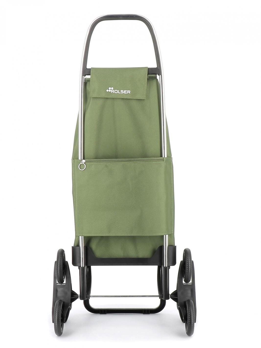 Nákupní taška na kolečkách Rolser I-Max MF 6 s kolečky do schodů, zelená khaki