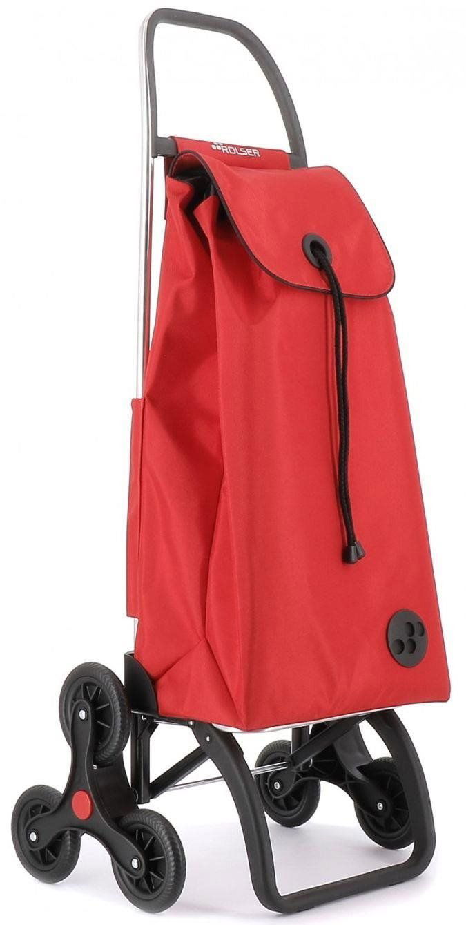 Nákupní taška na kolečkách Rolser I-Max MF 6 s kolečky do schodů, červená