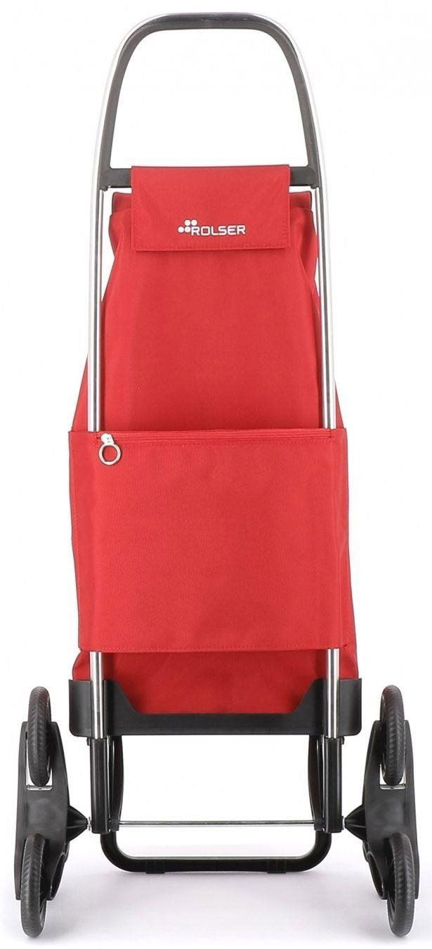 Nákupní taška na kolečkách Rolser I-Max MF 6 s kolečky do schodů, červená