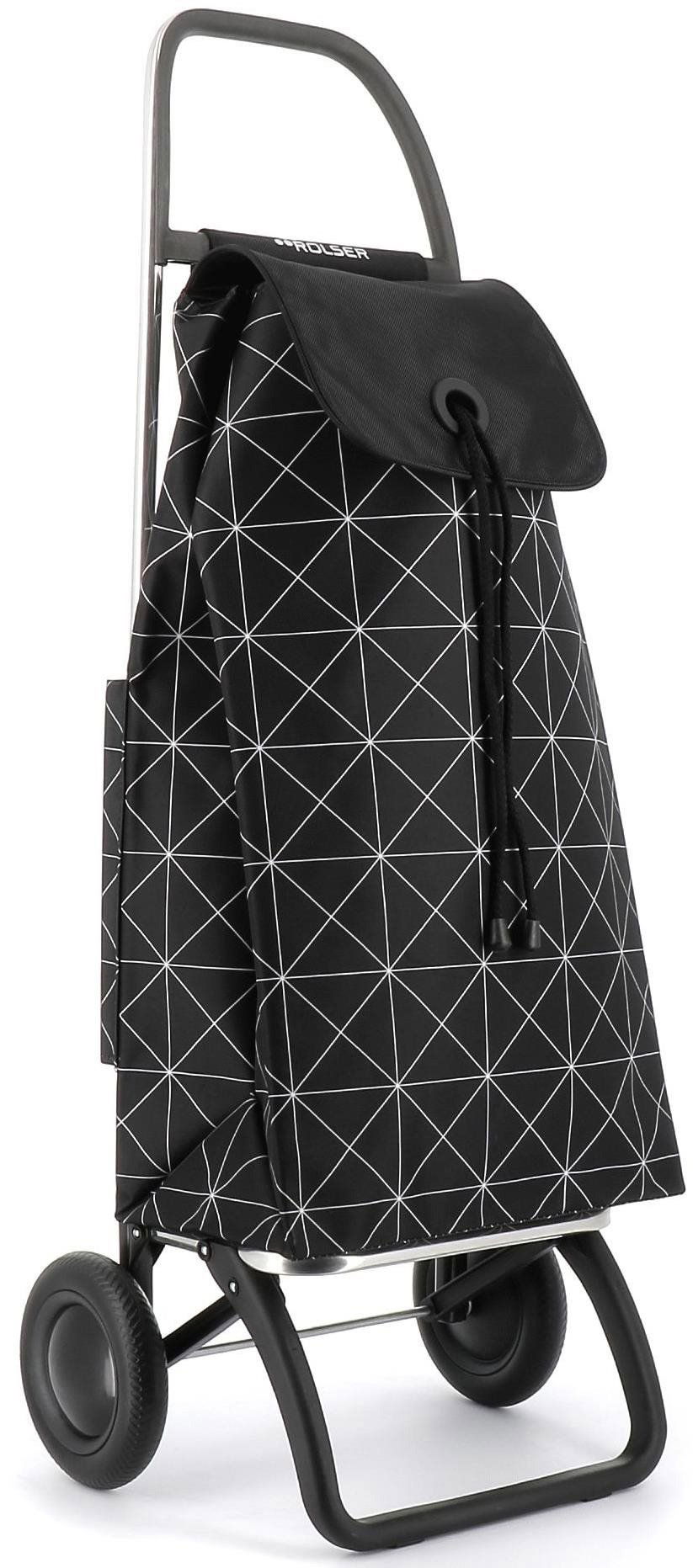 Nákupní taška na kolečkách Rolser I-Max Star 2, černo-bílá