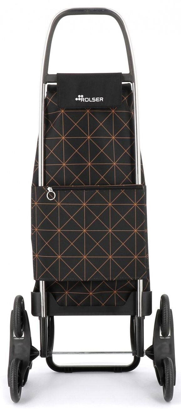 Nákupní taška na kolečkách Rolser I-Max Star 6 s kolečky do schodů, černo-oranžová