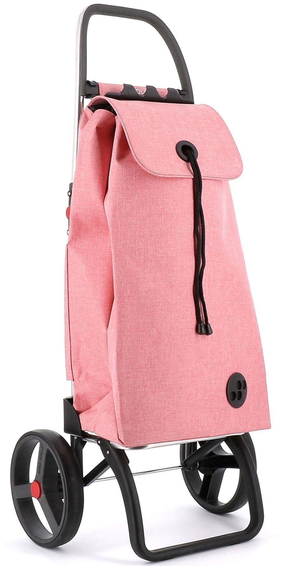 Nákupní taška na kolečkách Rolser I-Max Tweed 2 Logic RSG s velkými kolečky, korálová