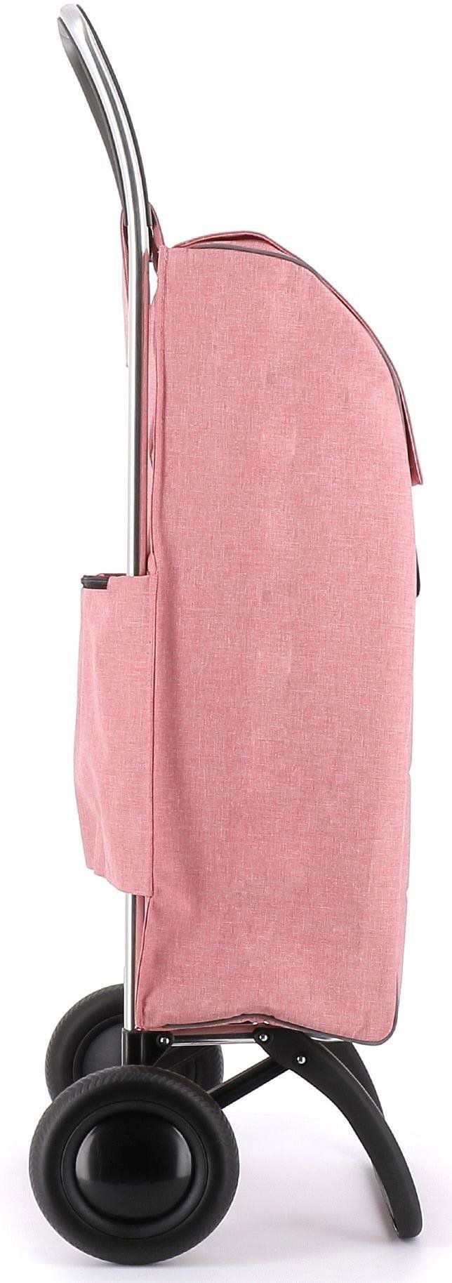 Nákupní taška na kolečkách Rolser Jolie Tweed 2, korálová