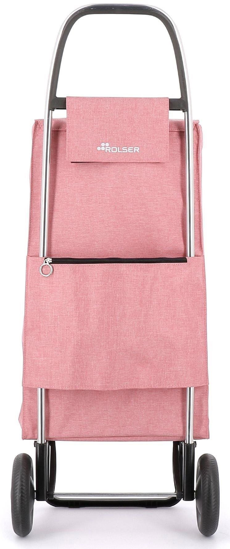 Nákupní taška na kolečkách Rolser Jolie Tweed 2, korálová