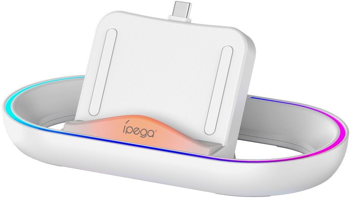 Dobíjecí stanice iPega P5P02 Charger Dock s RGB pro Playstation Portal Remote Player White