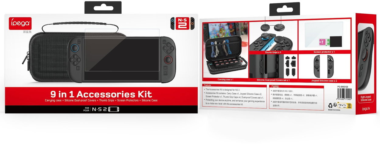 Sada herního příslušenství iPega SW2125 9v1 Sport Pack pro Nintendo Switch 2