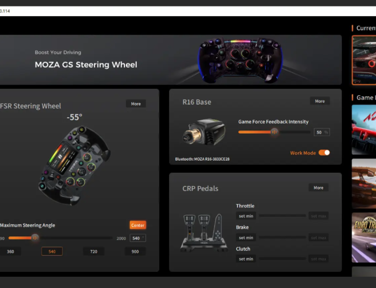 Herní ovladač MOZA Racing R16 V2 Direct Drive Wheel Base