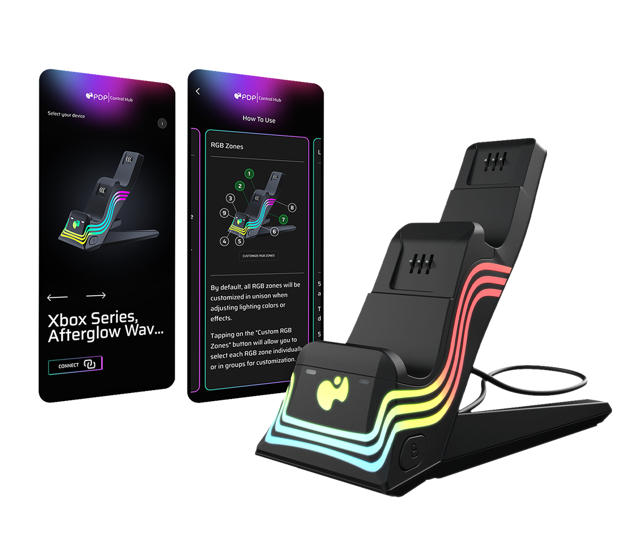 RGB PDP Afterglow Wave Dual Charger