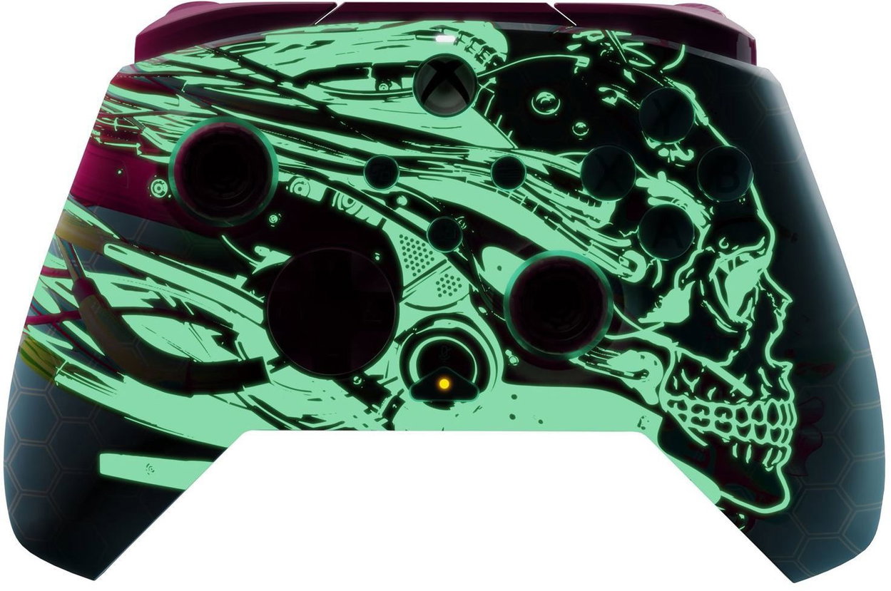 Gamepad PDP Rematch Glow Wired controler, pro Xbox Series X|S, Xbox One, PC, modro-růžový