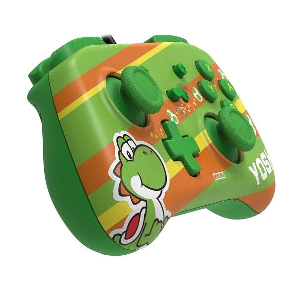 Gamepad HORIPAD Mini - Super Mario Series Yoshi - Nintendo Switch Boční pohled