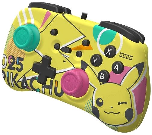 Gamepad HORIPAD Mini - Pikachu Pop - Nintendo Switch Boční pohled