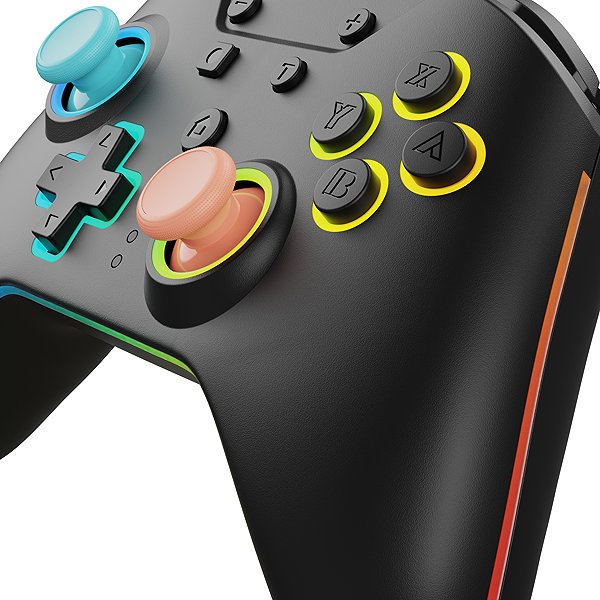 Gamepad Armor3 NuRival Wireless Hall Effect Stick Game Controller For Switch 2/OLED/Switch (Blue/Orange) ...
