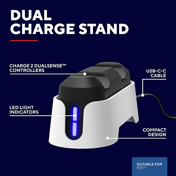 Stojan na herní ovladač Trust GXT228 Dual Charge Dock PS5 ...
