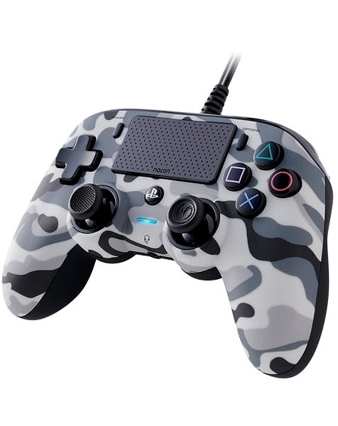 Gamepad Nacon Wired Compact Controller PS4 - šedá kamufláž Boční pohled