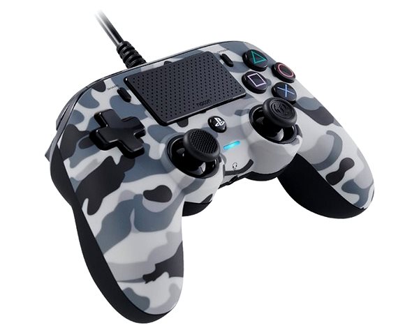 Gamepad Nacon Wired Compact Controller PS4 - šedá kamufláž Boční pohled