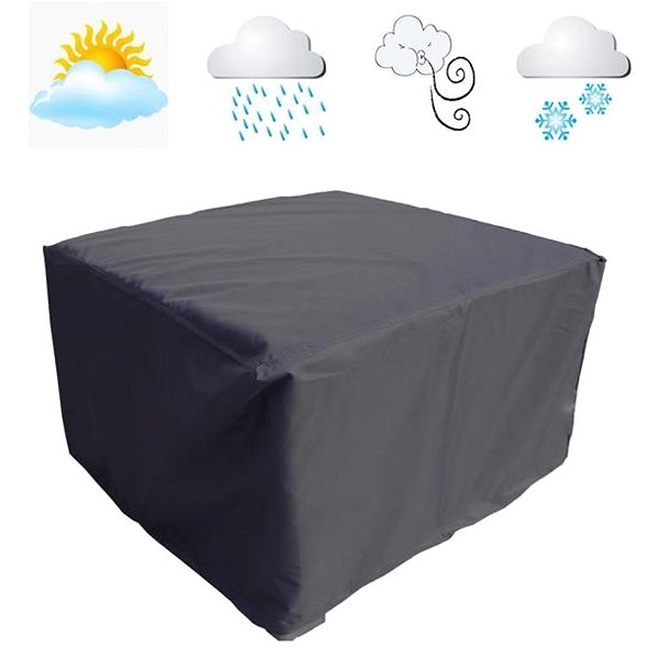 Plachta na zahradní nábytek ProGarden obal na zahradní stůl 165 x 115 x 80 cm, černý ...