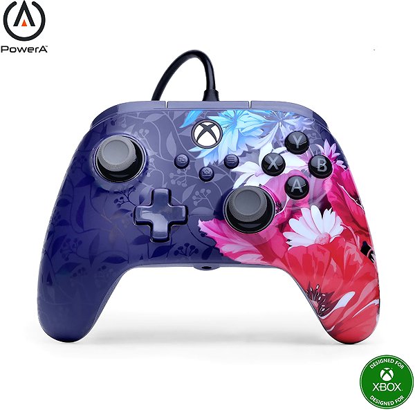 Gamepad PowerA Advantage Plus Wired Controller for Xbox Series X|S - Night Blossom ...