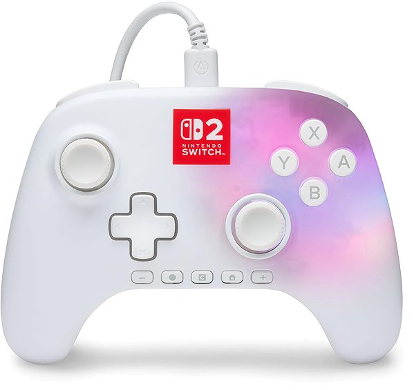 Gamepad PowerA Advantage Wired Controller for Nintendo Switch 2 with Lumectra - White ...
