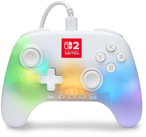 Gamepad PowerA Advantage Wired Controller for Nintendo Switch 2 with Lumectra - White ...