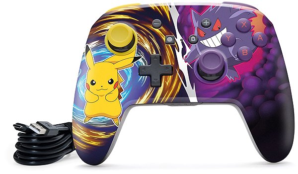 Gamepad PowerA Enhanced Wireless Controller for Nintendo Switch - Pikachu vs. Gengar ...
