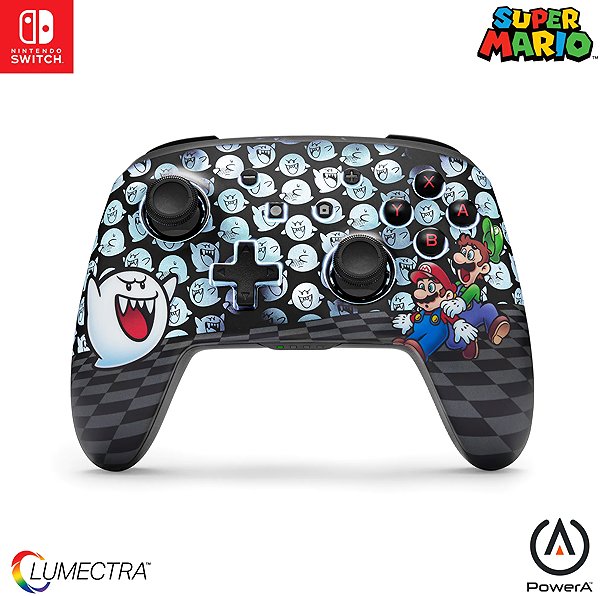 Gamepad PowerA Enhanced Wireless Controller for Nintendo Switch with Lumectra Ghost - Peek-a-Boo ...