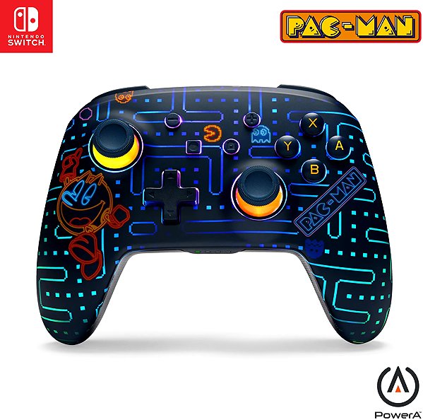 Gamepad PowerA Enhanced Wireless Controller for Nintendo Switch with Lumectra - Pac Man Arcade ...