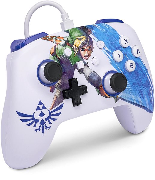 Gamepad PowerA Enhanced Wired Controller for Nintendo Switch - Master Sword Attack ...