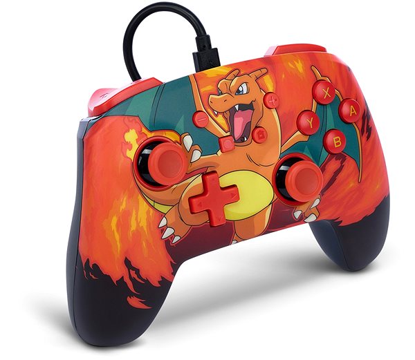 Gamepad PowerA Enhanced Wired Controller - Pokémon: Charizard Vortex - Nintendo Switch ...