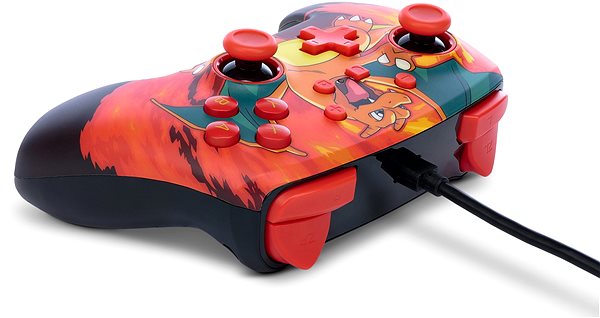 Gamepad PowerA Enhanced Wired Controller - Pokémon: Charizard Vortex - Nintendo Switch ...