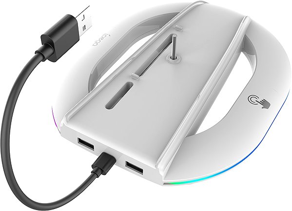 Stojan na herní konzoli iPega P5S035SA Vertikální Stojan s RGB pro PS5 Slim/PS5 Pro White ...