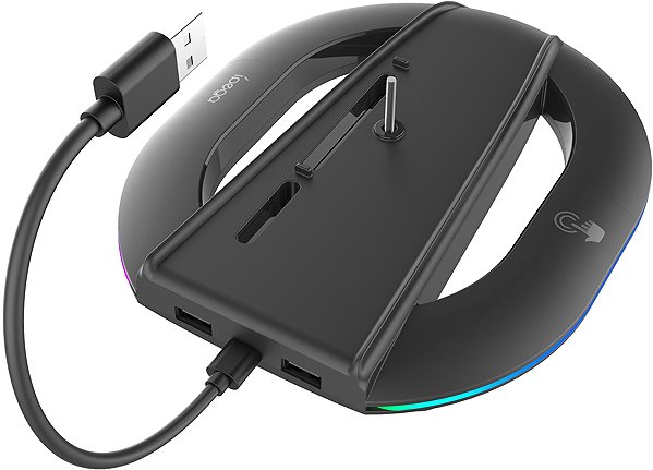 Stojan na herní konzoli iPega P5S035SAH Vertikální Stojan s RGB pro PS5 Slim/PS5 Pro Black ...