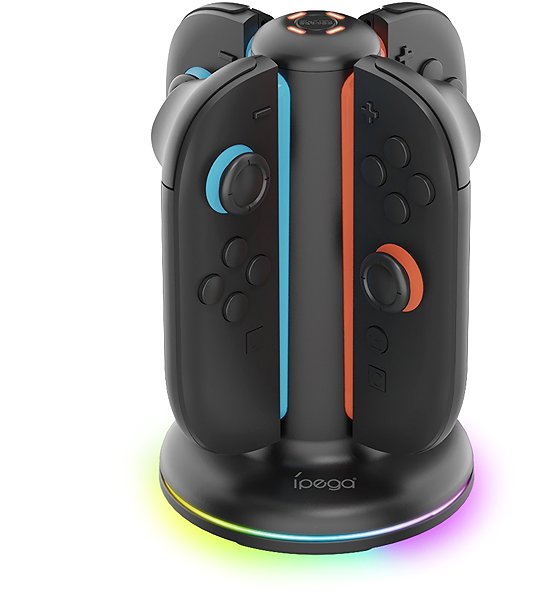 Nabíjecí stanice iPega SW2052 Nabíjecí Stanice s RGB pro JoyCon Ovladače Nintendo Switch 2 Black ...