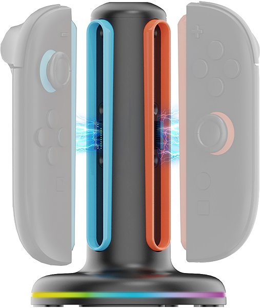 Nabíjecí stanice iPega SW2052 Nabíjecí Stanice s RGB pro JoyCon Ovladače Nintendo Switch 2 Black ...