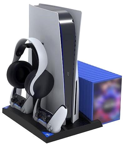 Stojan na herní konzoli iPega P5013 Charger and Cooling Station pro PS5 a PS5/PSMove Controller ...
