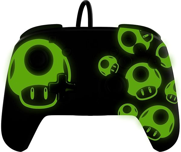 Gamepad PDP REMATCH Wired Controller - 1Up Glow In The Dark - Nintendo Switch ...